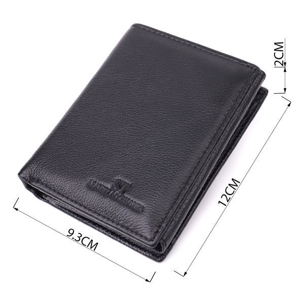 Вертикальный кошелек для стильных мужчин из натуральной кожи ST Leather 22464 Черный 22464 фото