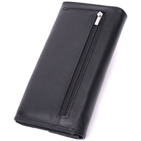 Кожаный женский кошелек с геометрическим клапаном ST Leather 22546 Черный 22546 фото