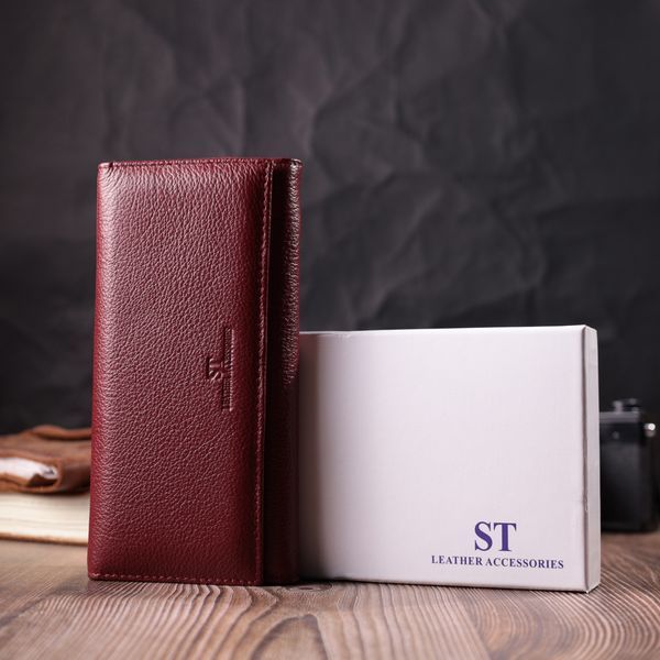 Оригінальний жіночий гаманець з натуральної шкіри ST Leather 22522 Бордовий 22522 фото