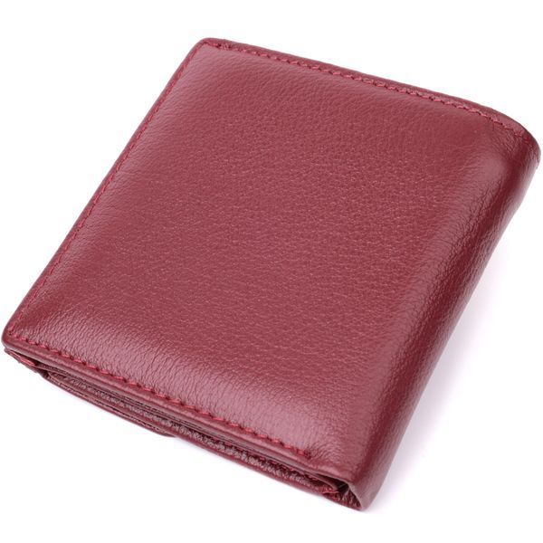Небольшой женский кошелек с монетницей снаружи из натуральной кожи ST Leather 22544 Бордовый 22544 фото