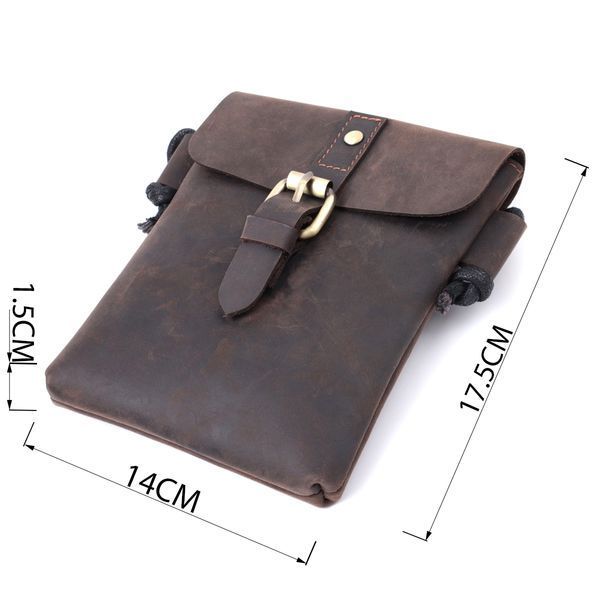 Вінтажна сумка через плече з натуральної шкіри Vintage sale_15084 Коричневий sale_15084 фото