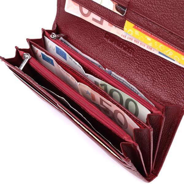 Оригінальний жіночий гаманець з натуральної шкіри ST Leather 22522 Бордовий 22522 фото