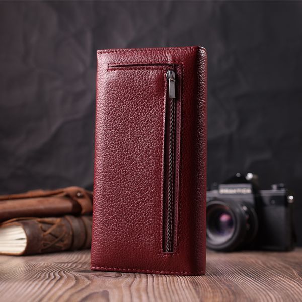 Оригінальний жіночий гаманець з натуральної шкіри ST Leather 22522 Бордовий 22522 фото
