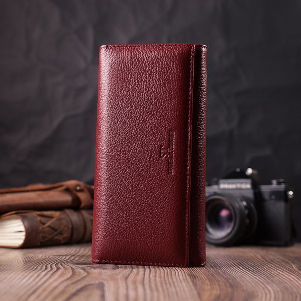 Оригінальний жіночий гаманець з натуральної шкіри ST Leather 22522 Бордовий 22522 фото