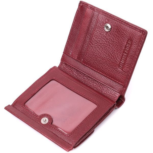 Небольшой женский кошелек с монетницей снаружи из натуральной кожи ST Leather 22544 Бордовый 22544 фото