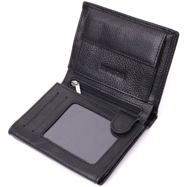 Вертикальный кошелек для стильных мужчин из натуральной кожи ST Leather 22464 Черный 22464 фото