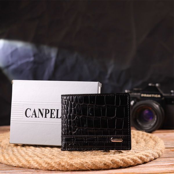 Зажим из натуральной фактурной кожи CANPELLINI 21520 Черный 21520 фото