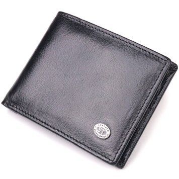 Компактний затиск для грошей із натуральної гладкої шкіри ST Leather 19416 Чорний 19416 фото