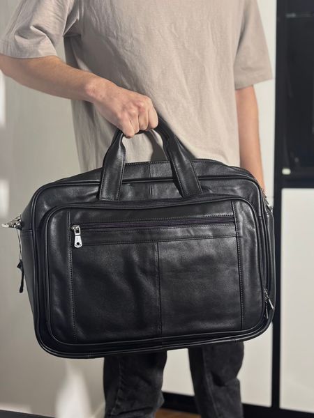 Сумка чоловіча Vintage 14398 для ноутбука 17 дюймів Чорна 14398 фото