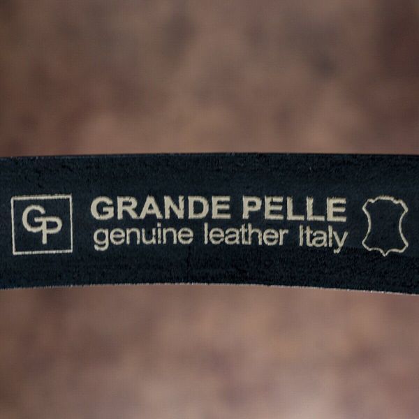 Ремінь чоловічий GRANDE PELLE 00249 шкіряний Чорний 00249 фото