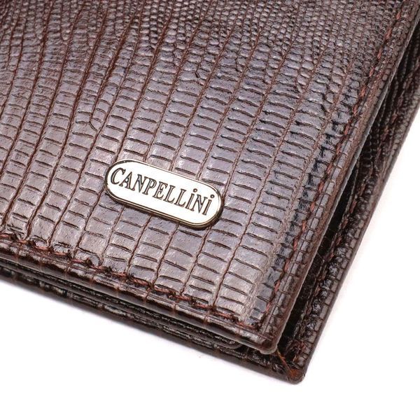 Удобное мужское портмоне из натуральной фактурной кожи CANPELLINI 21869 Коричневый 21869 фото