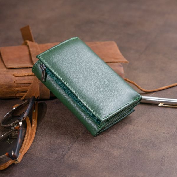 Горизонтальное портмоне из кожи унисекс на магните ST Leather 19332 Зеленое 19332 фото