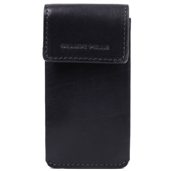 Ключниця футляр із натуральної шкіри GRANDE PELLE 22568 Чорний 22568 фото