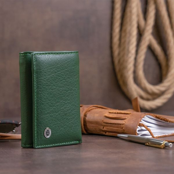 Горизонтальное портмоне из кожи унисекс на магните ST Leather 19332 Зеленое 19332 фото
