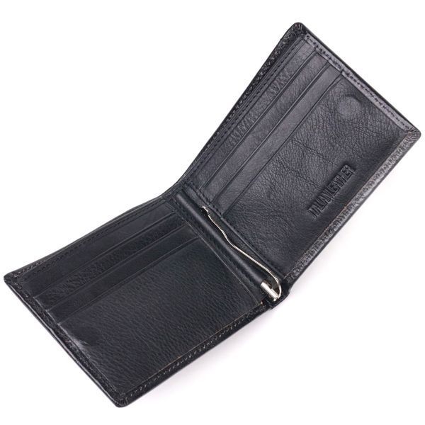Компактний затиск для грошей із натуральної гладкої шкіри ST Leather 19416 Чорний 19416 фото