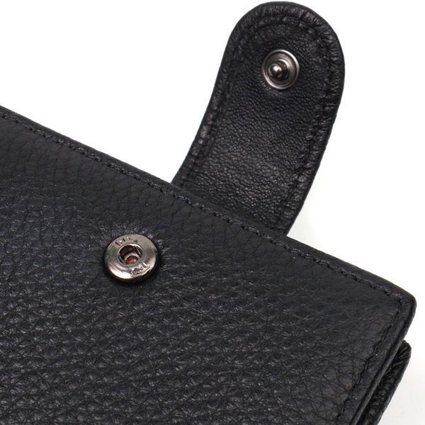 Горизонтальний чоловічий гаманець з натуральної шкіри Vintage sale_15019 Чорний sale_15019 фото