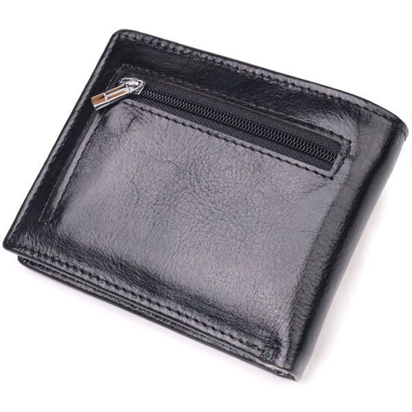 Компактний затиск для грошей із натуральної гладкої шкіри ST Leather 19416 Чорний 19416 фото