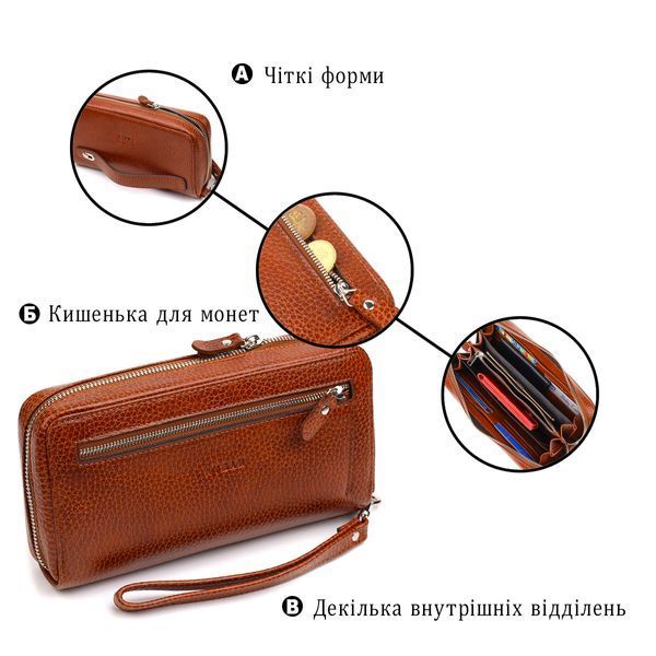 Стильный мужской клатч из натуральной кожи KARYA 21947 Коричневый 21947 фото