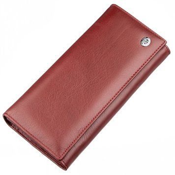 Місткий жіночий гаманець ST Leather 18877 Темно-червоний 18877 фото