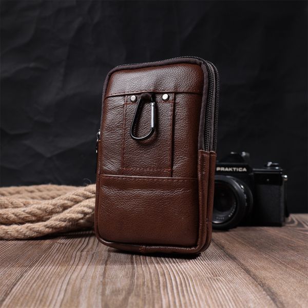 Сумка для мужчин на два отделения из натуральной кожи Vintage 22738 Коричневый 22738 фото