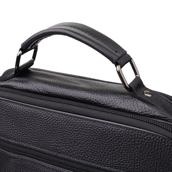 Мужская сумка с ручкой для переноса в руке из натуральной кожи Vintage 23026 Черный 23026 фото