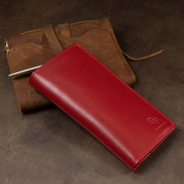 Вертикальне жіноче портмоне GRANDE PELLE 11555 Червоний 11555 фото
