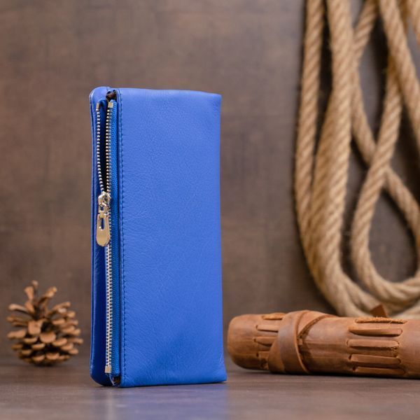 Вертикальний гаманець на кнопці унісекс ST Leather 19205 Синій 19205 фото