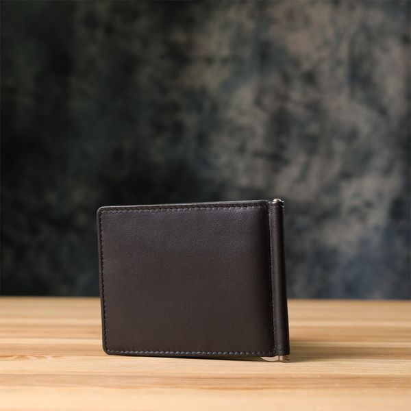 Затискач для грошей з м'якої натуральної шкіри Tony Perotti 20848_1 (5000 nero) Чорний 20848_1 фото