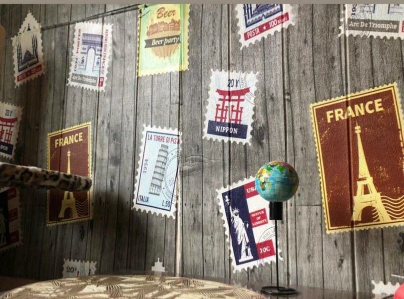 Самоклеющаяся 3D панель 700х700х4мм Почтовые марки (091) SW-00001152 SW-00001152 фото