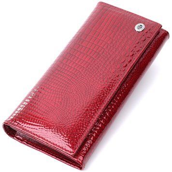 Гаманець для жінок із натуральної лакованої шкіри ST Leather 22680 Червоний 22680 фото