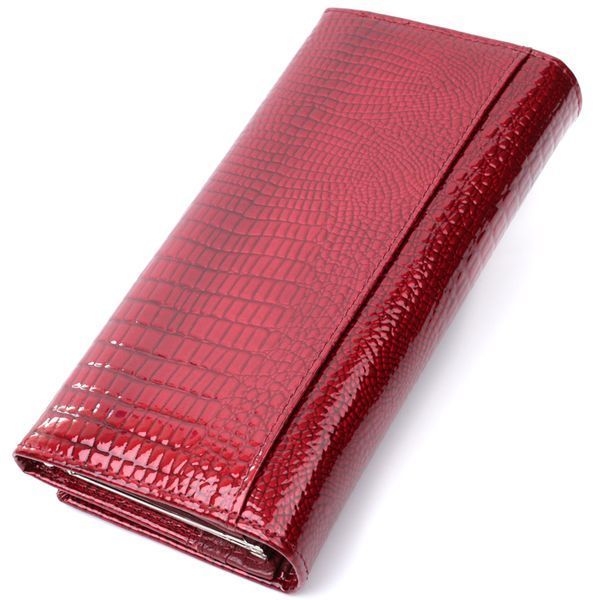 Гаманець для жінок із натуральної лакованої шкіри ST Leather 22680 Червоний 22680 фото