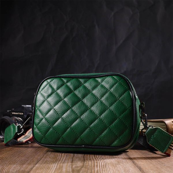 Жіноча шкіряна сумка крос боді для міста та щоденного використання Vintage 22113 Зелена 22113 фото