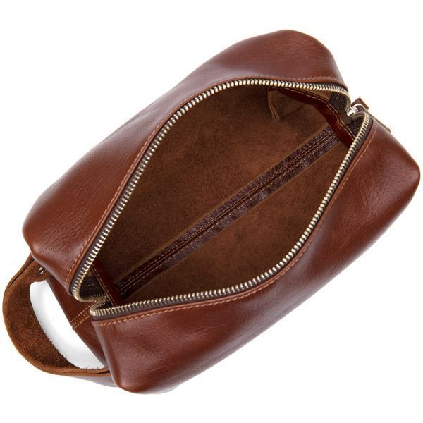Кожаная мужская косметичка GRANDE PELLE 11418 Коричневый 11418 фото