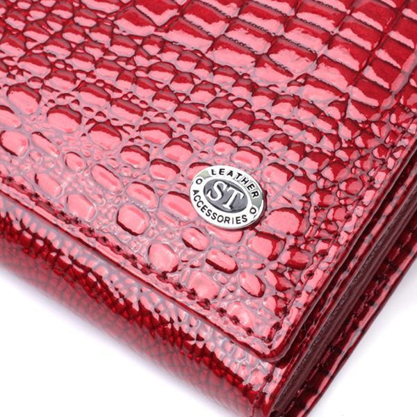 Гаманець для жінок із натуральної лакованої шкіри ST Leather 22680 Червоний 22680 фото