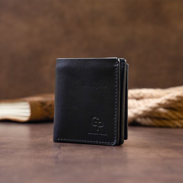 Вертикальне глянсове портмоне з накладною монетницьою GRANDE PELLE 11332 Синє 11332 фото