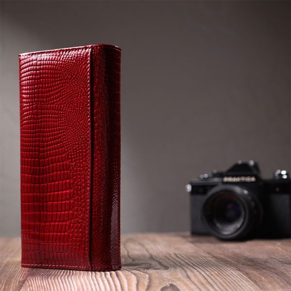 Гаманець для жінок із натуральної лакованої шкіри ST Leather 22680 Червоний 22680 фото