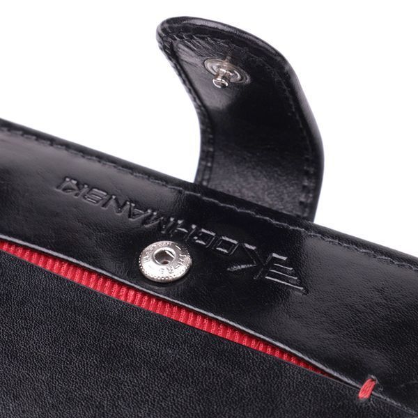 Люксовый мужской бумажник из натуральной глянцевой кожи Vintage sale_15110 Черный sale_15110 фото