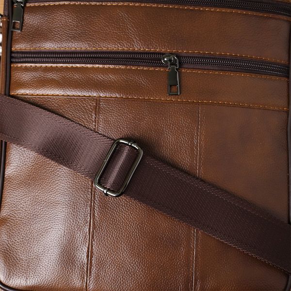 Сумка для мужчин с ручкой для переноса в руке из натуральной кожи Vintage 23028 Коричневый 23028 фото