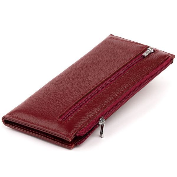 Горизонтальный тонкий кошелек из кожи женский ST Leather 19326 Бордовый 19326 фото