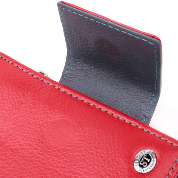 Яркий кожаный кошелек для женщин с интересной монетницей ST Leather 19448 Красный 19448 фото