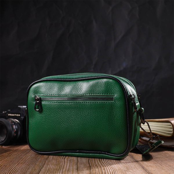 Жіноча шкіряна сумка крос боді для міста та щоденного використання Vintage 22113 Зелена 22113 фото