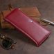 Горизонтальный тонкий кошелек из кожи женский ST Leather 19326 Бордовый 19326 фото 11