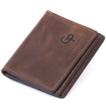 Візитниця з обкладинкою для ID-паспорта з натуральної шкіри GRANDE PELLE 11292 Коричнева 11292 фото