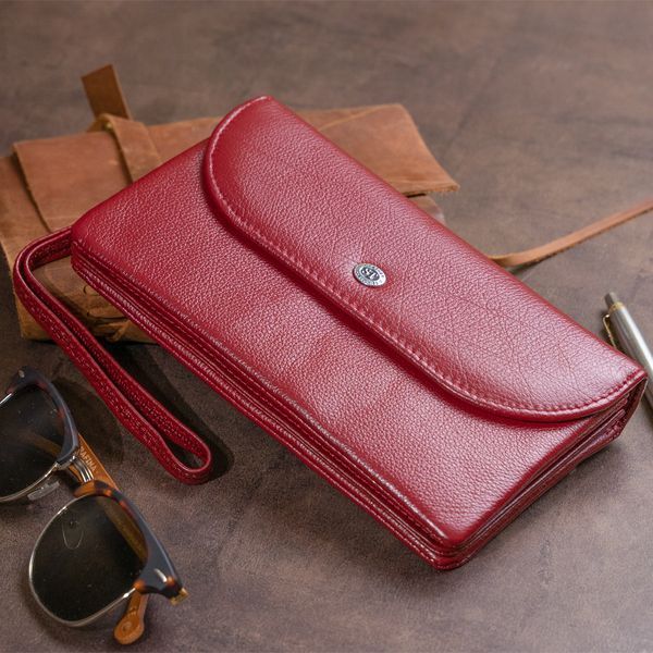 Клатч из кожи женский ST Leather 19318 Бордовый 19318 фото