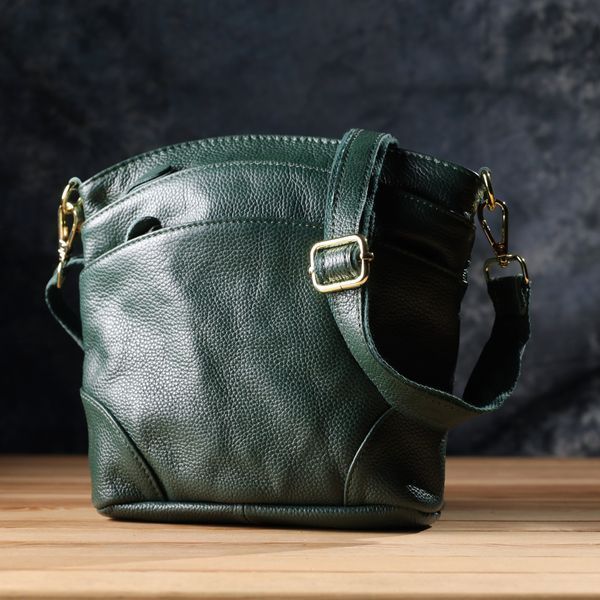Компактная женская сумка из натуральной кожи sale_15120 Vintage Зеленый sale_15120 фото