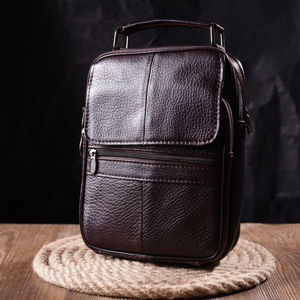 Качественный мужской месенджер из натуральной кожи Vintage 21304 Коричневый 21304 фото