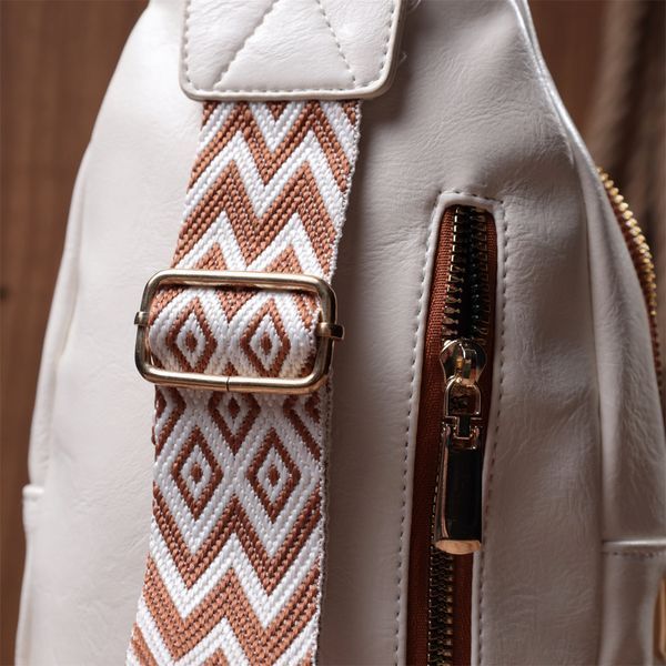 Жіноча сумка з однією лямкою через плече з гладкої екошкіри Vintage 22768 Білий 22768 фото