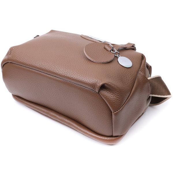 Модная сумка на каждый день с двумя отделениями из натуральной кожи Vintage 22596 Коричневый 22596 фото
