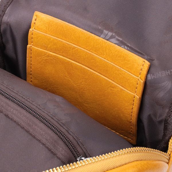 Яркая женская слинг сумка через плечо из экокожи Vintage 22753 Желтый 22753 фото