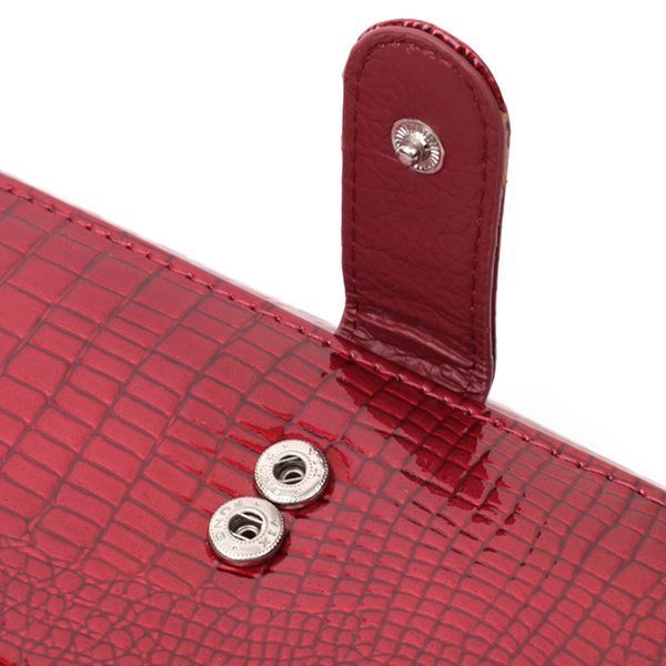 Шкіряний лакований гаманець з блоком для кредитних карток ST Leather 22682 Червоний 22682 фото